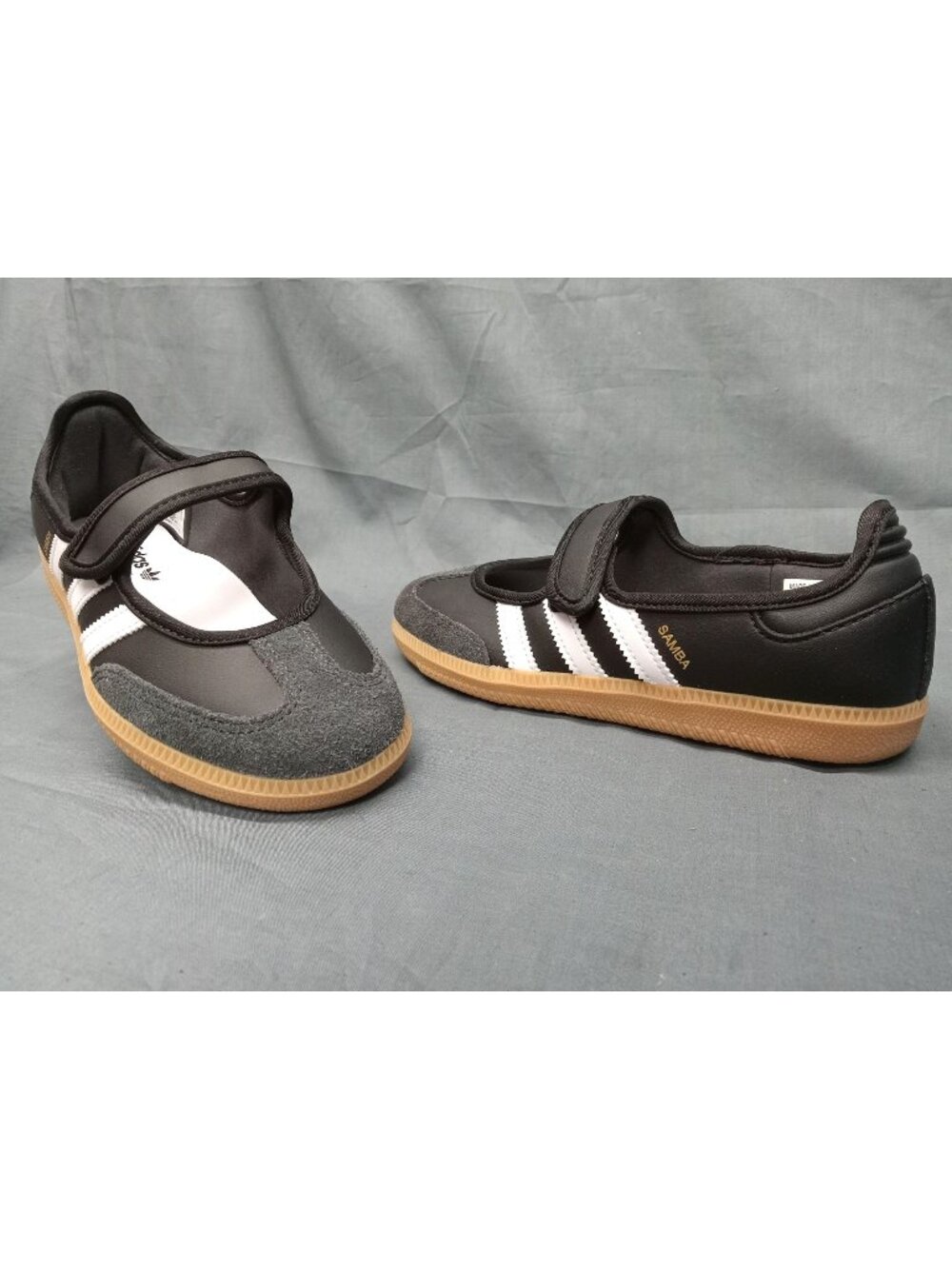 Adidas Samba Jane Sneakers Leather Black White Gum Womens Size 7 NEW NO BOX !